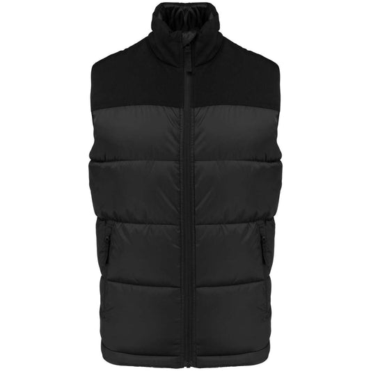UNISEX BI-TONE PADDED BODYWARMER - Black - colorimageurl