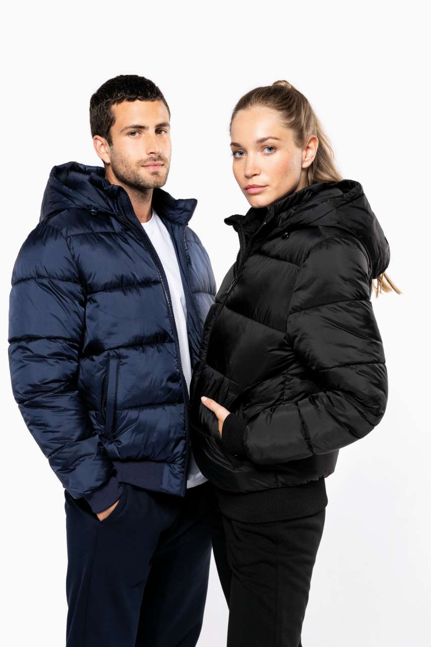 UNISEX RECYCLED RIPSTOP JACKET WITH HOOD - Black - modelimageurl