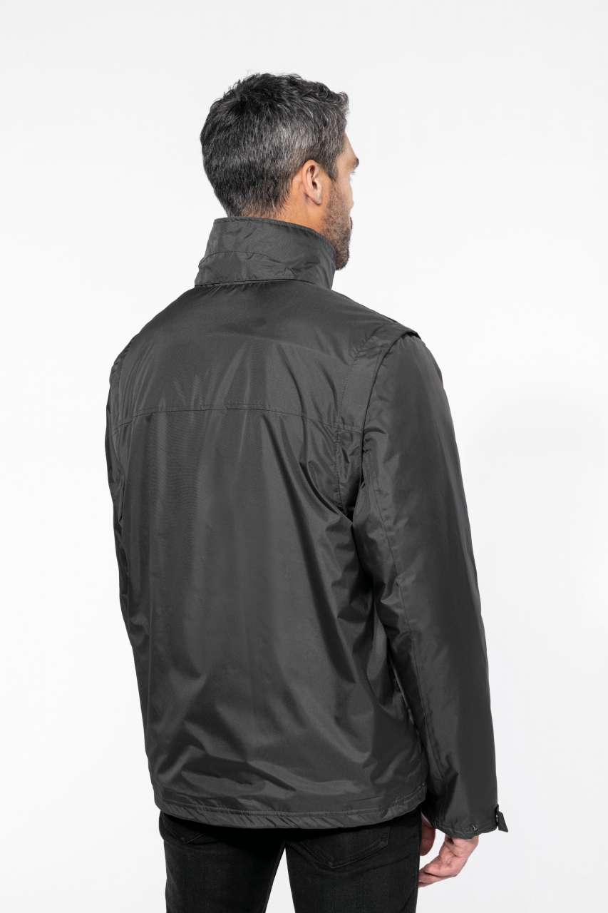 SCORE - DETACHABLE-SLEEVED BLOUSON JACKET - Black/Orange - Additional