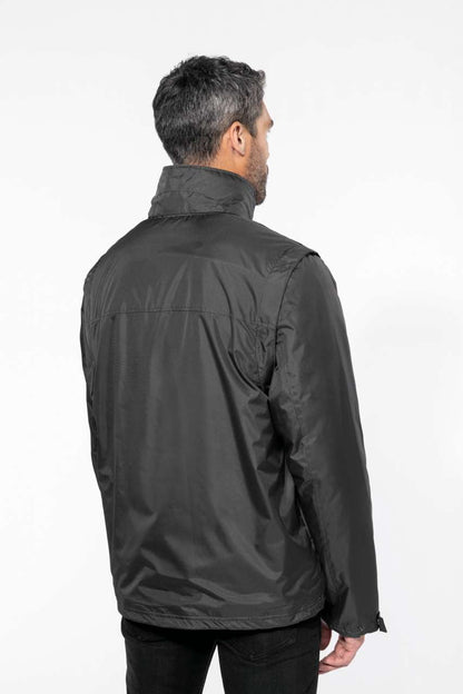 SCORE - DETACHABLE-SLEEVED BLOUSON JACKET - Black/Orange - Additional