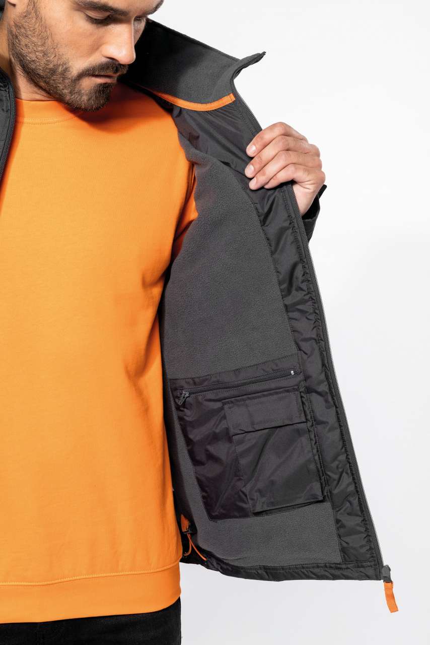 SCORE - DETACHABLE-SLEEVED BLOUSON JACKET - Black/Orange - Additional