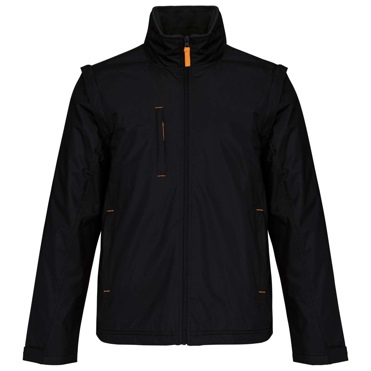 SCORE - DETACHABLE-SLEEVED BLOUSON JACKET - Black/Orange - Additional