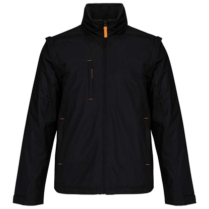 SCORE - DETACHABLE-SLEEVED BLOUSON JACKET - Black/Orange - Additional