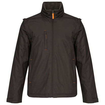 SCORE - DETACHABLE-SLEEVED BLOUSON JACKET - Dark Grey/Orange - Additional