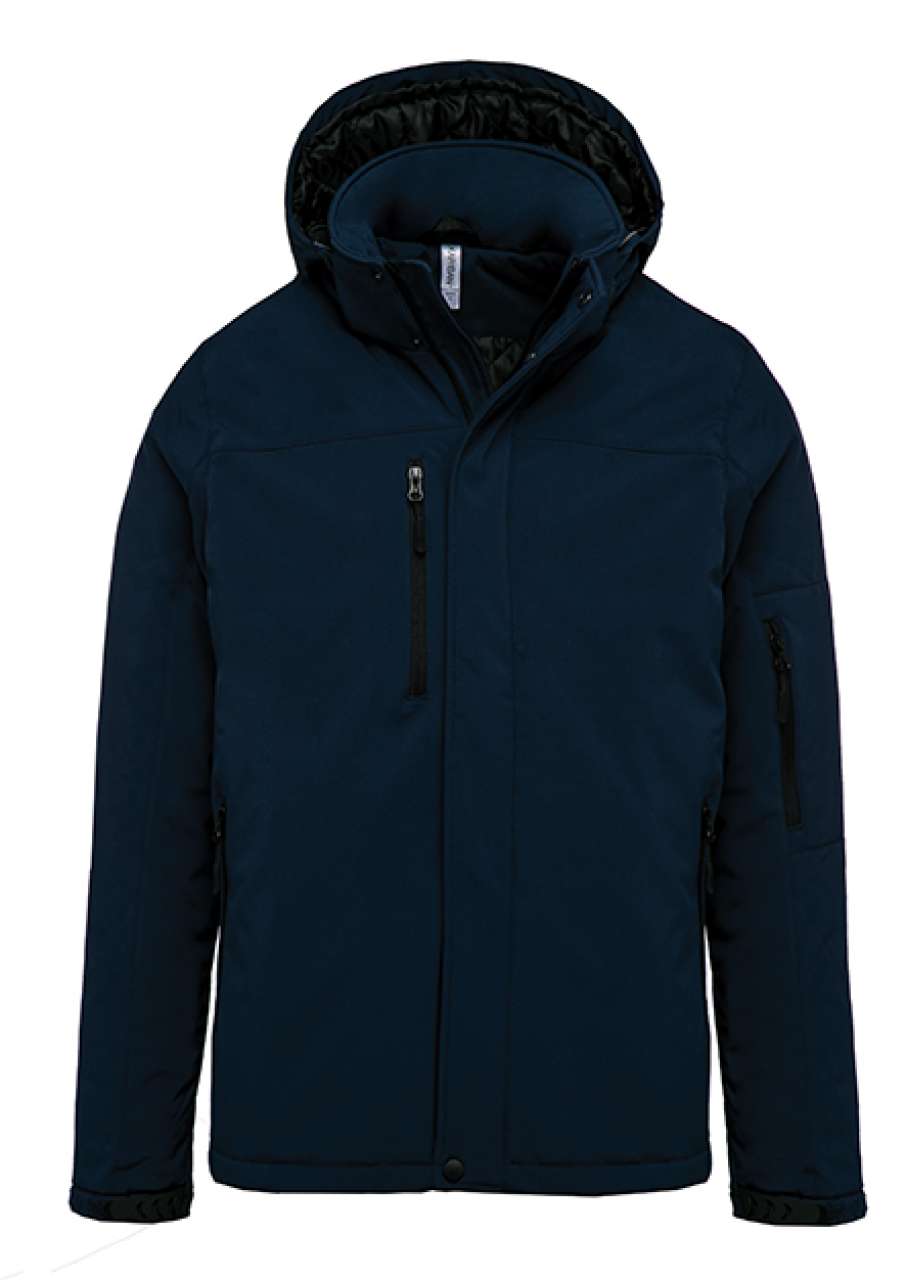 MEN'S HOODED SOFTSHELL LINED PARKA - Navy - colorimageurl