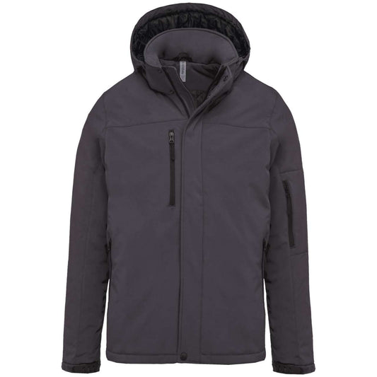 MEN'S HOODED SOFTSHELL LINED PARKA - Titanium - colorimageurl
