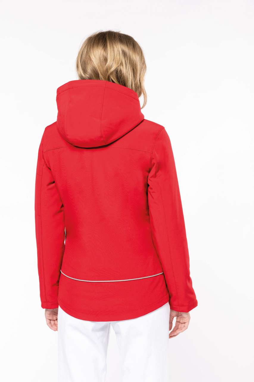LADIES’ HOODED SOFTSHELL LINED PARKA - Black - Additional