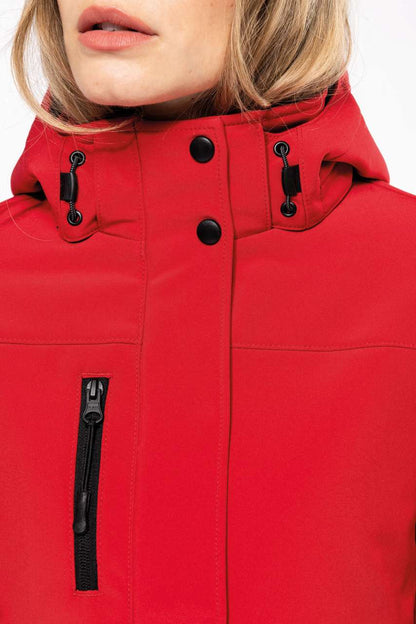 LADIES’ HOODED SOFTSHELL LINED PARKA - Black - Additional
