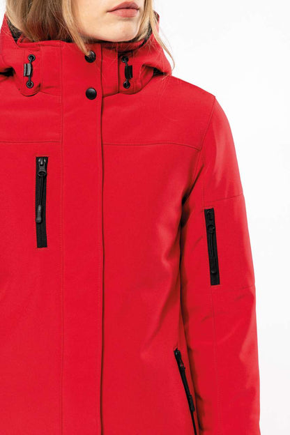 LADIES’ HOODED SOFTSHELL LINED PARKA - Black - Additional