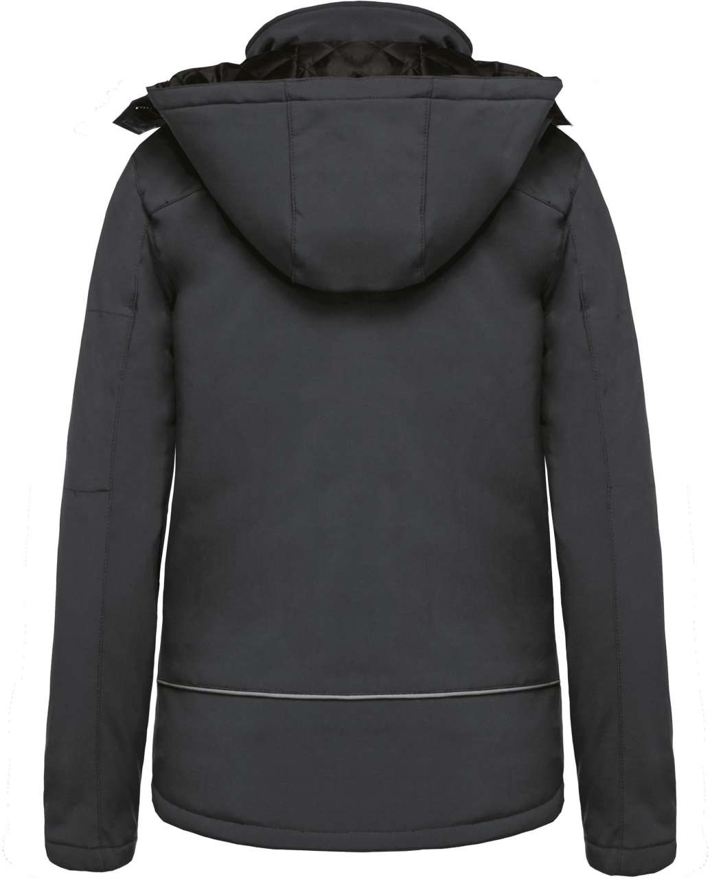 LADIES’ HOODED SOFTSHELL LINED PARKA - Titanium - Main
