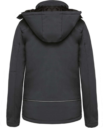 LADIES’ HOODED SOFTSHELL LINED PARKA - Titanium - Main