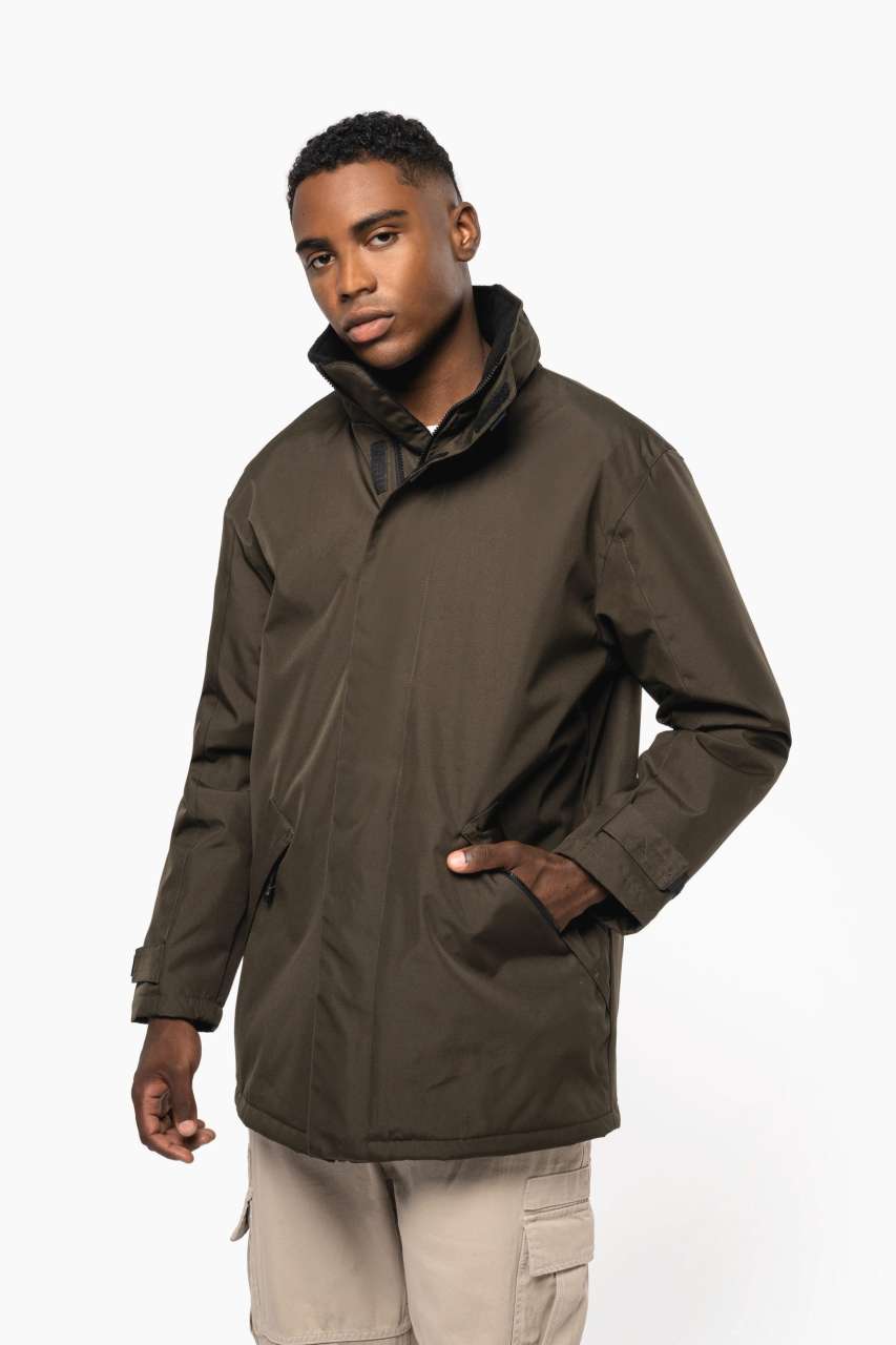 QUILTED PARKA - Beige - Model