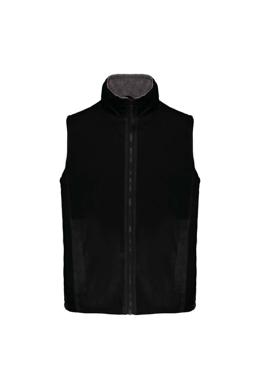 RECORD - FLEECE LINED BODYWARMER - Black/Grey - Main