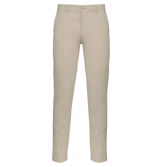 MEN'S CHINO TROUSERS - Beige - colorimageurl