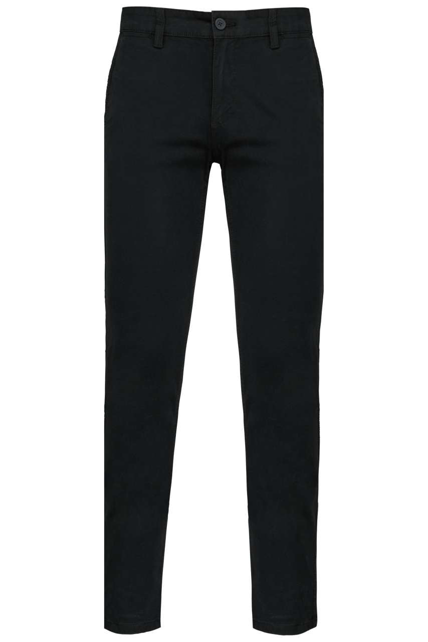 MEN'S CHINO TROUSERS - Black - colorimageurl