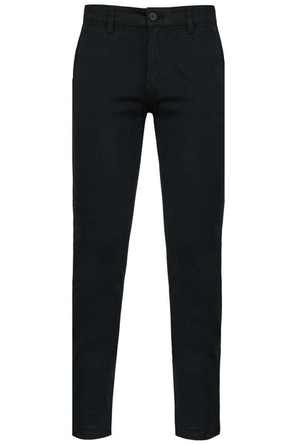 MEN'S CHINO TROUSERS - Black - colorimageurl