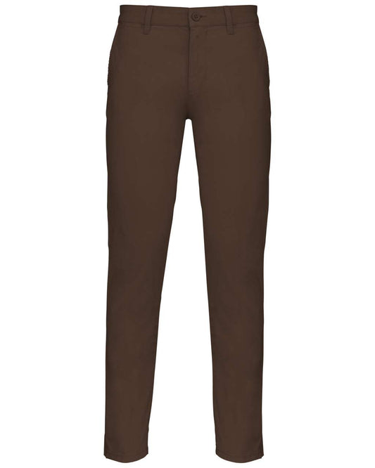 MEN'S CHINO TROUSERS - Chocolate - colorimageurl