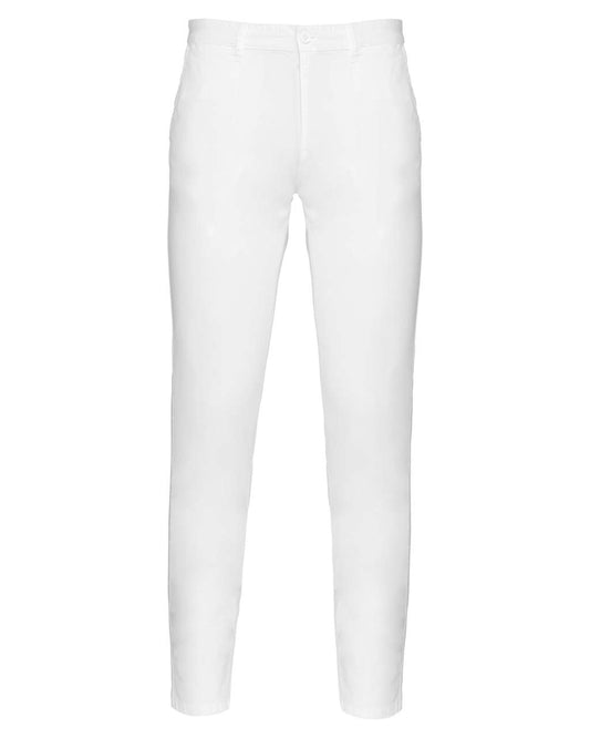 MEN'S CHINO TROUSERS - White - colorimageurl
