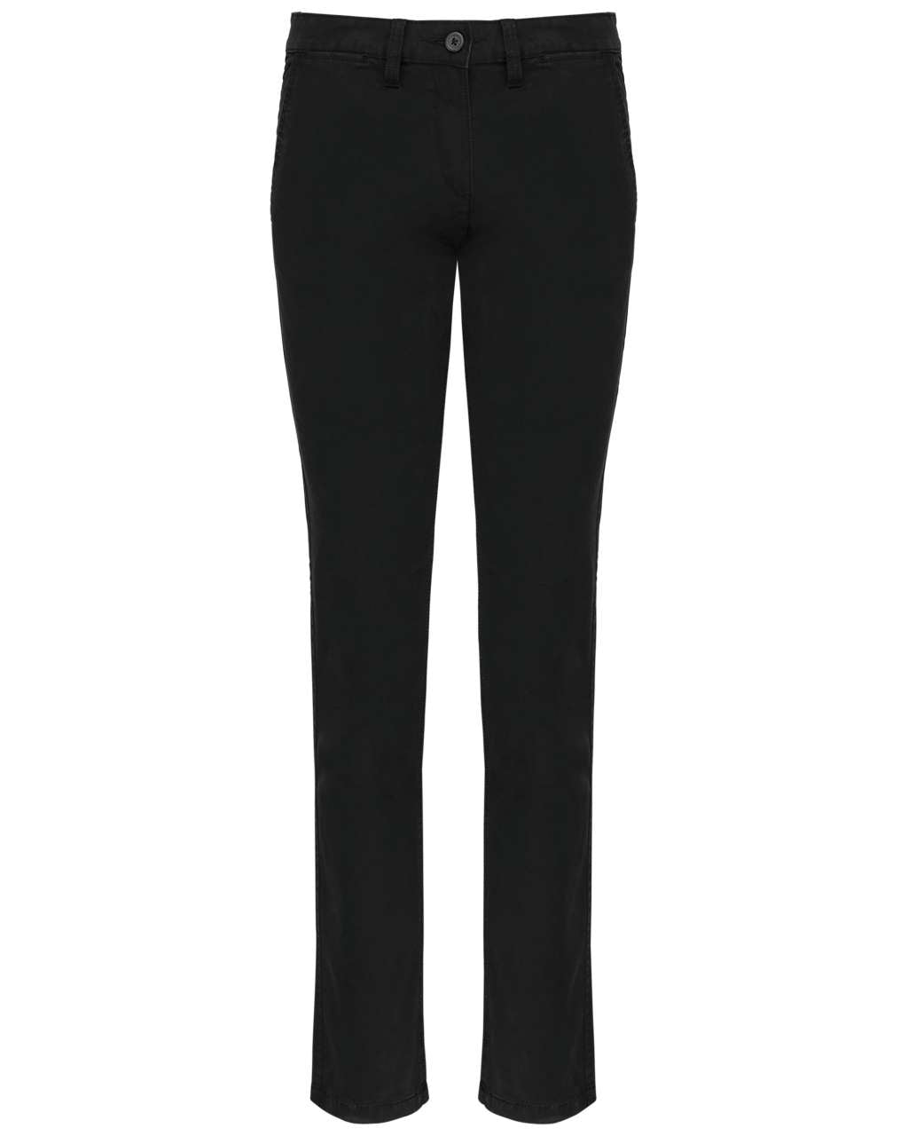 LADIES' CHINO TROUSERS - Black - colorimageurl