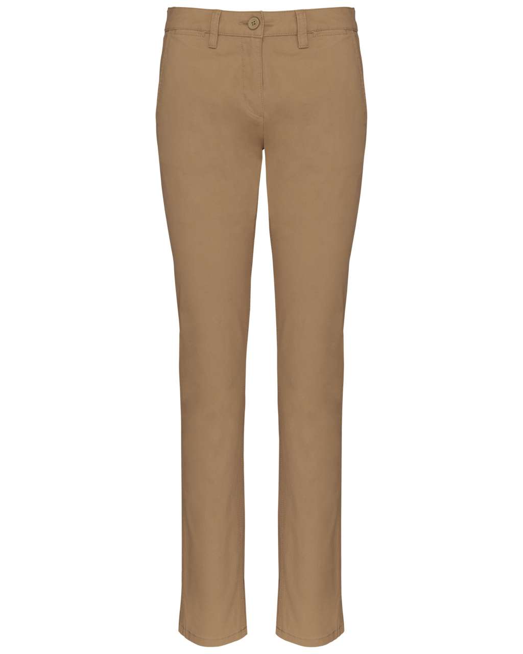 LADIES' CHINO TROUSERS - Camel - colorimageurl