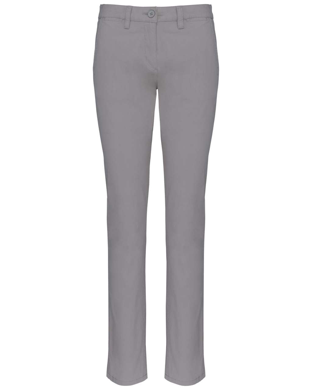 LADIES' CHINO TROUSERS - Fine Grey - colorimageurl