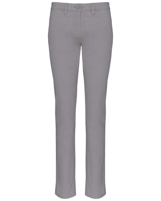 LADIES' CHINO TROUSERS - Fine Grey - colorimageurl
