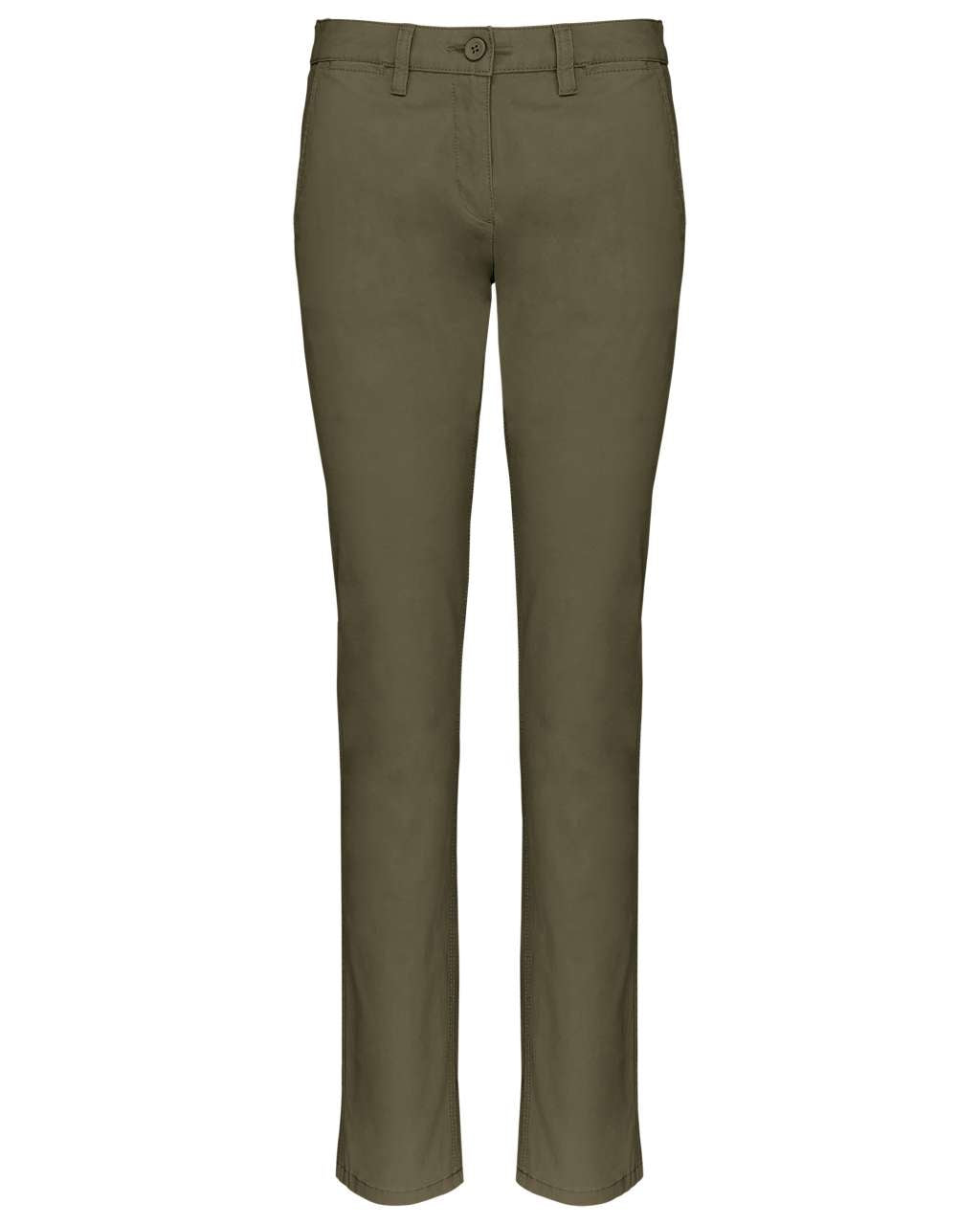 LADIES' CHINO TROUSERS - Light Khaki - colorimageurl