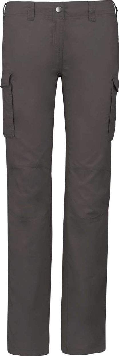 LADIES' LIGHTWEIGHT MULTIPOCKET TROUSERS - Light Charcoal - colorimageurl
