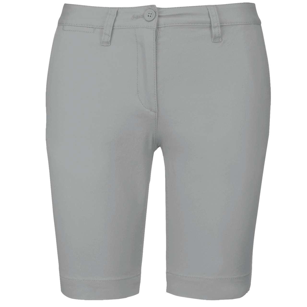 LADIES' CHINO BERMUDA SHORTS - Fine Grey - colorimageurl