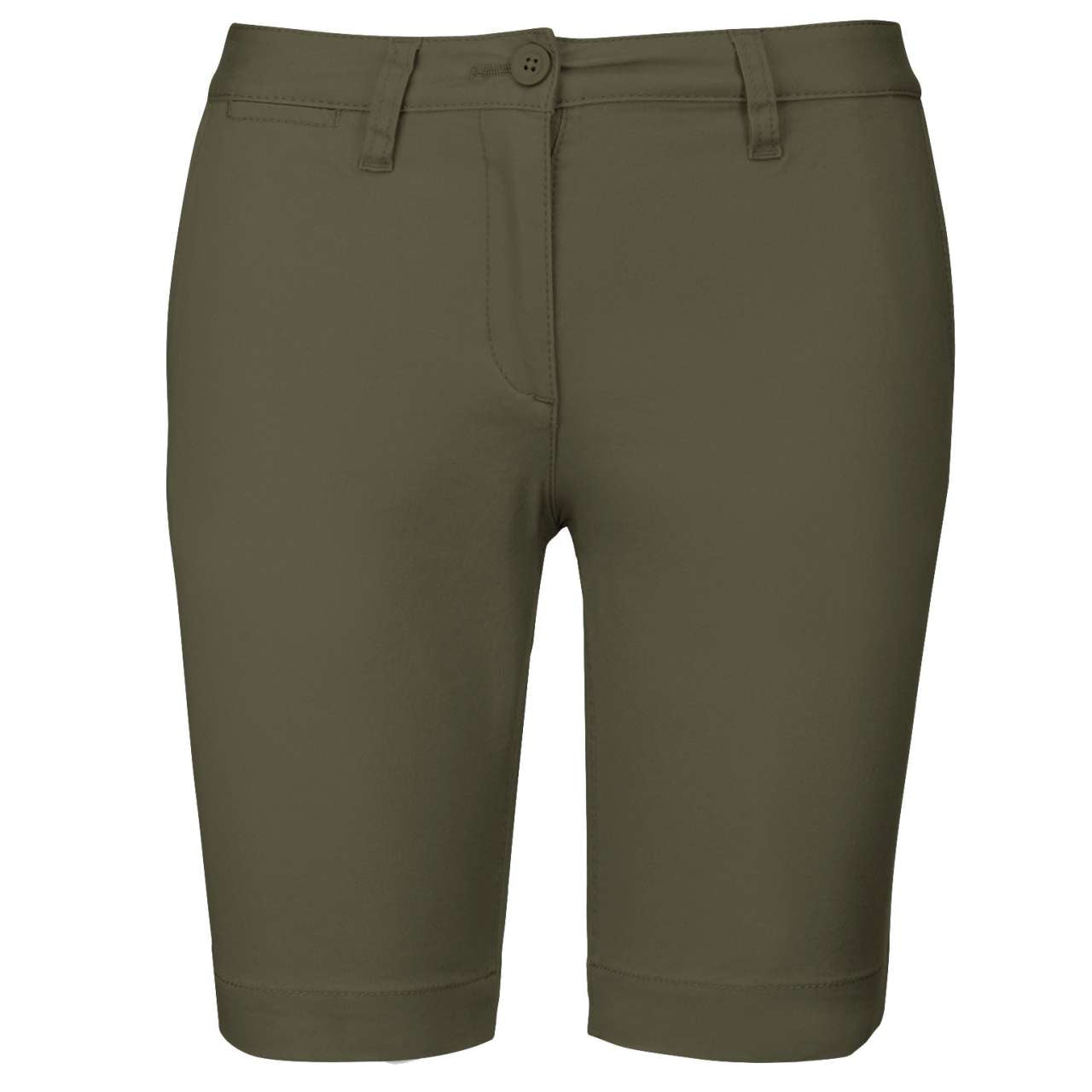 LADIES' CHINO BERMUDA SHORTS - Light Khaki - colorimageurl