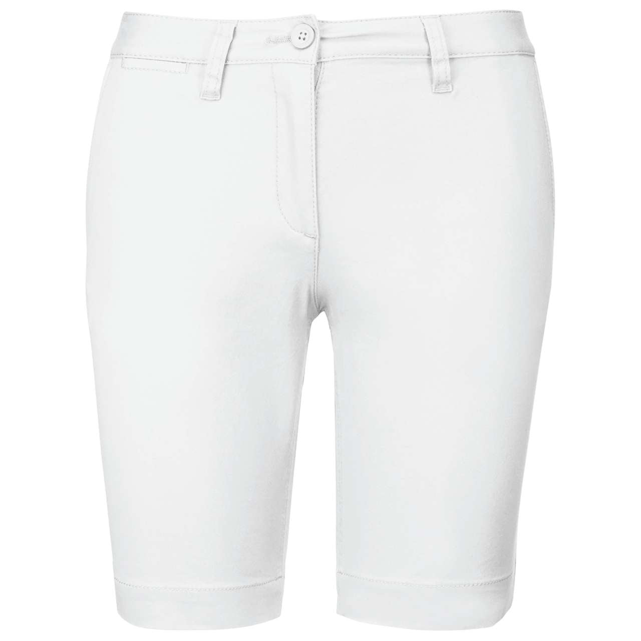 LADIES' CHINO BERMUDA SHORTS - White - colorimageurl