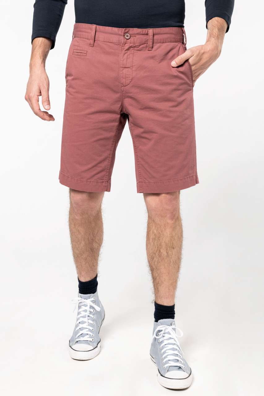 MEN'S WASHED EFFECT BERMUDA SHORTS - Washed Charcoal - modelimageurl