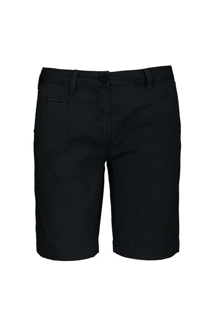 LADIES' WASHED EFFECT BERMUDA SHORTS - Washed Charcoal - colorimageurl