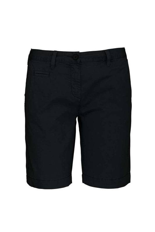LADIES' WASHED EFFECT BERMUDA SHORTS - Washed Charcoal - colorimageurl
