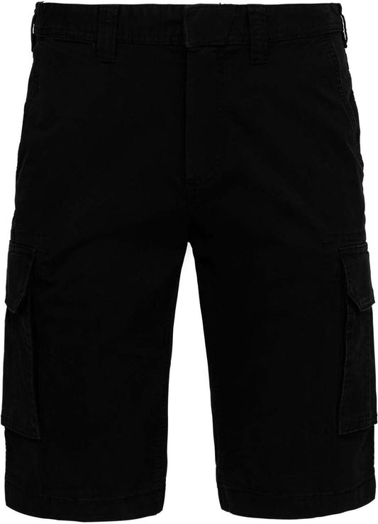 MEN'S MULTIPOCKET BERMUDA SHORTS - Black - colorimageurl