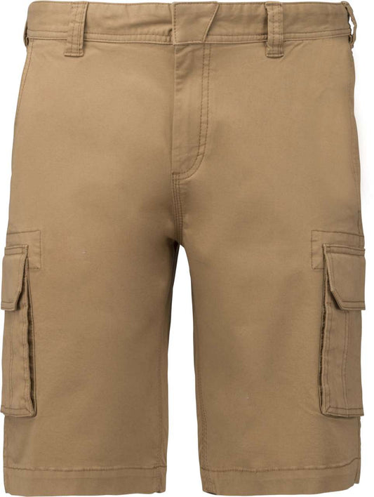 MEN'S MULTIPOCKET BERMUDA SHORTS - Camel - colorimageurl