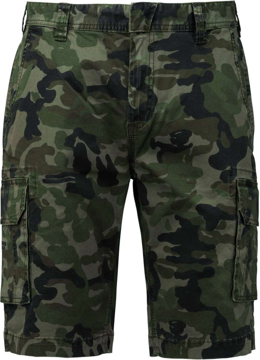 MEN'S MULTIPOCKET BERMUDA SHORTS - Olive Camouflage - colorimageurl