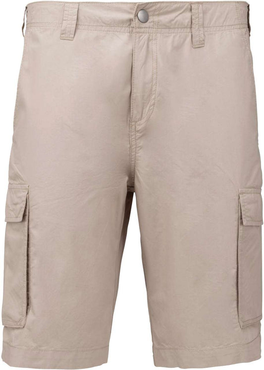 MEN'S LIGHTWEIGHT MULTIPOCKET BERMUDA SHORTS - Beige - colorimageurl