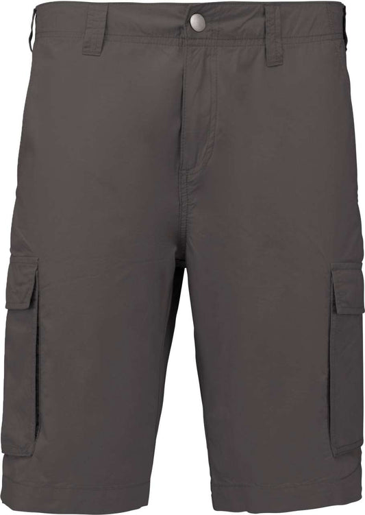 MEN'S LIGHTWEIGHT MULTIPOCKET BERMUDA SHORTS - Light Charcoal - colorimageurl