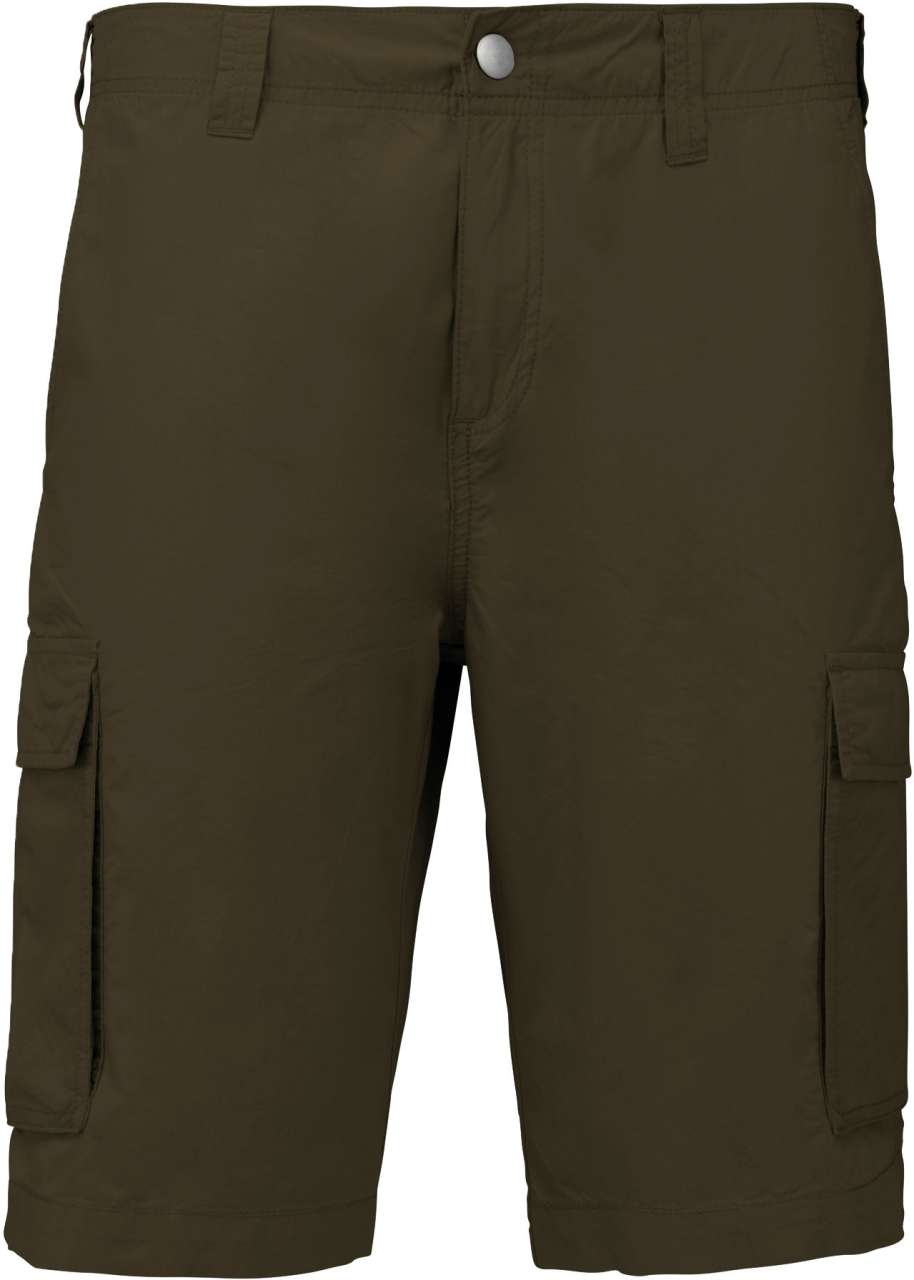 MEN'S LIGHTWEIGHT MULTIPOCKET BERMUDA SHORTS - Light Khaki - colorimageurl