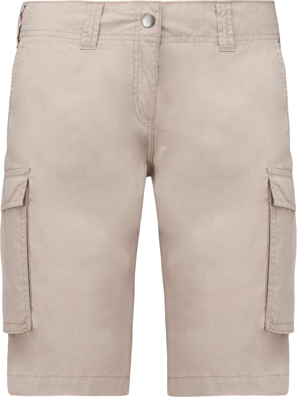 LADIES' LIGHTWEIGHT MULTIPOCKET BERMUDA SHORTS - Beige - colorimageurl