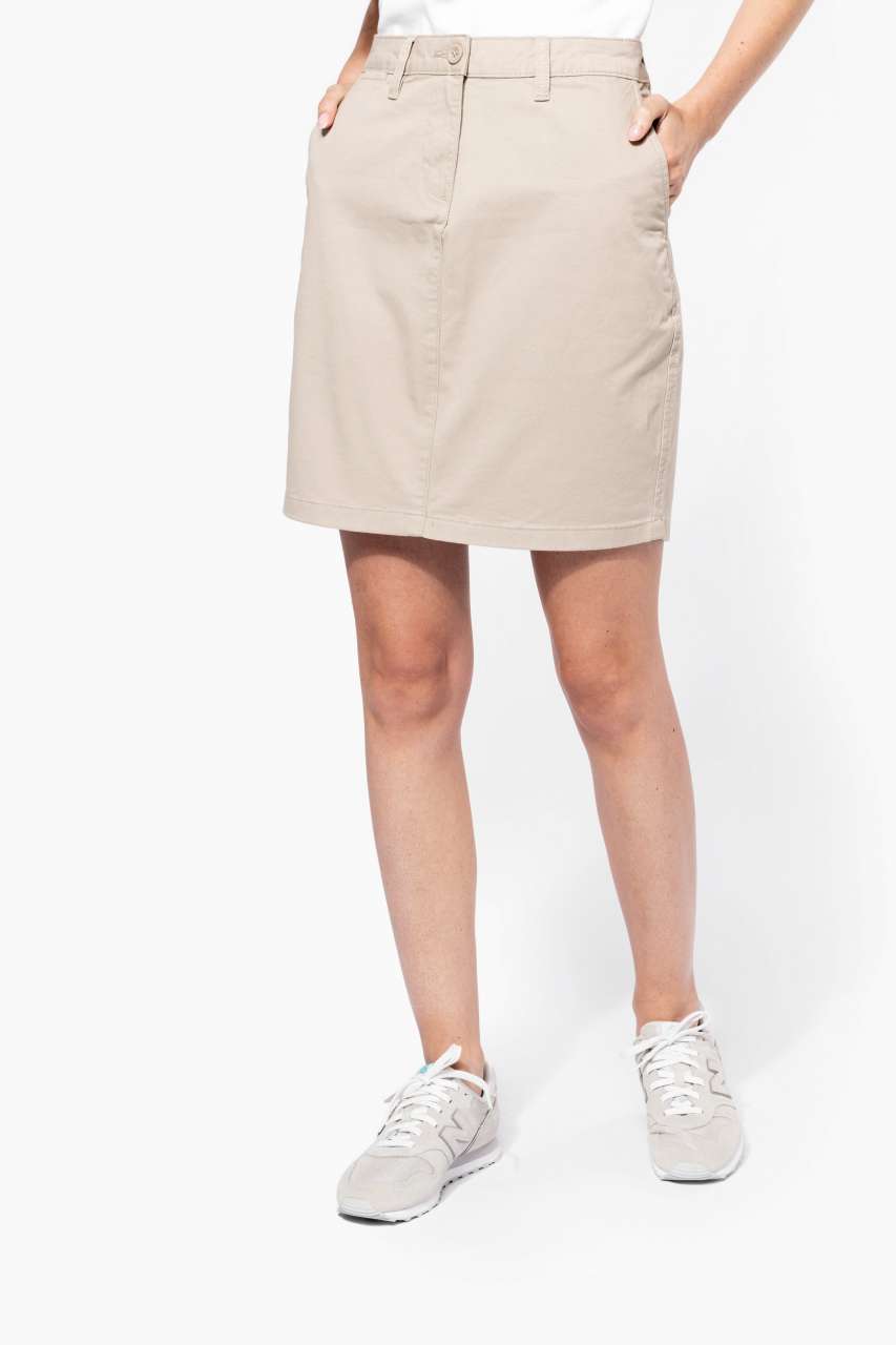 CHINO SKIRT - Washed Beige - modelimageurl