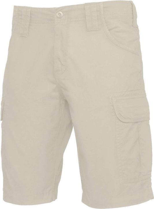 MULTIPOCKET BERMUDA SHORTS - Beige - Main