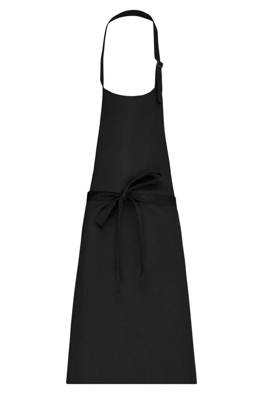 POLYCOTTON APRON WITHOUT POCKET - Black - colorimageurl