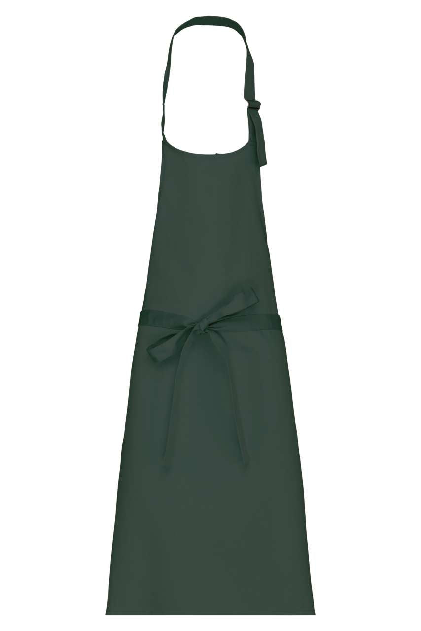 POLYCOTTON APRON WITHOUT POCKET - Bottle Green - colorimageurl