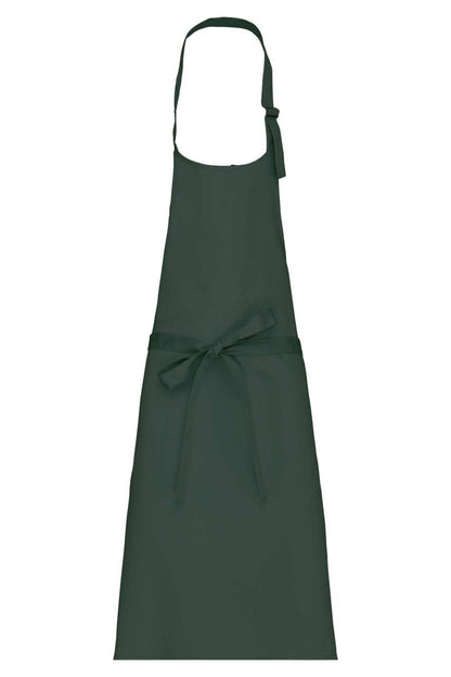 POLYCOTTON APRON WITHOUT POCKET - Bottle Green - colorimageurl