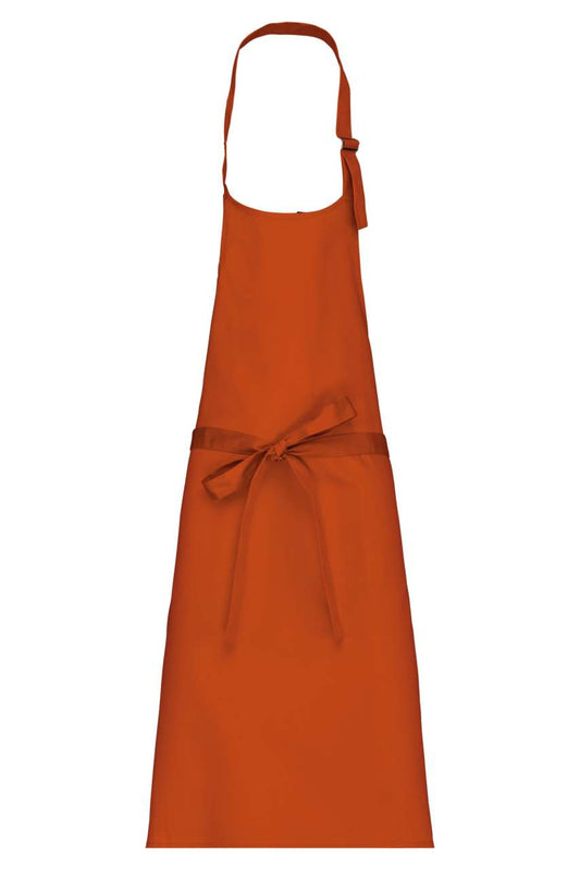 POLYCOTTON APRON WITHOUT POCKET - Burnt Orange - colorimageurl