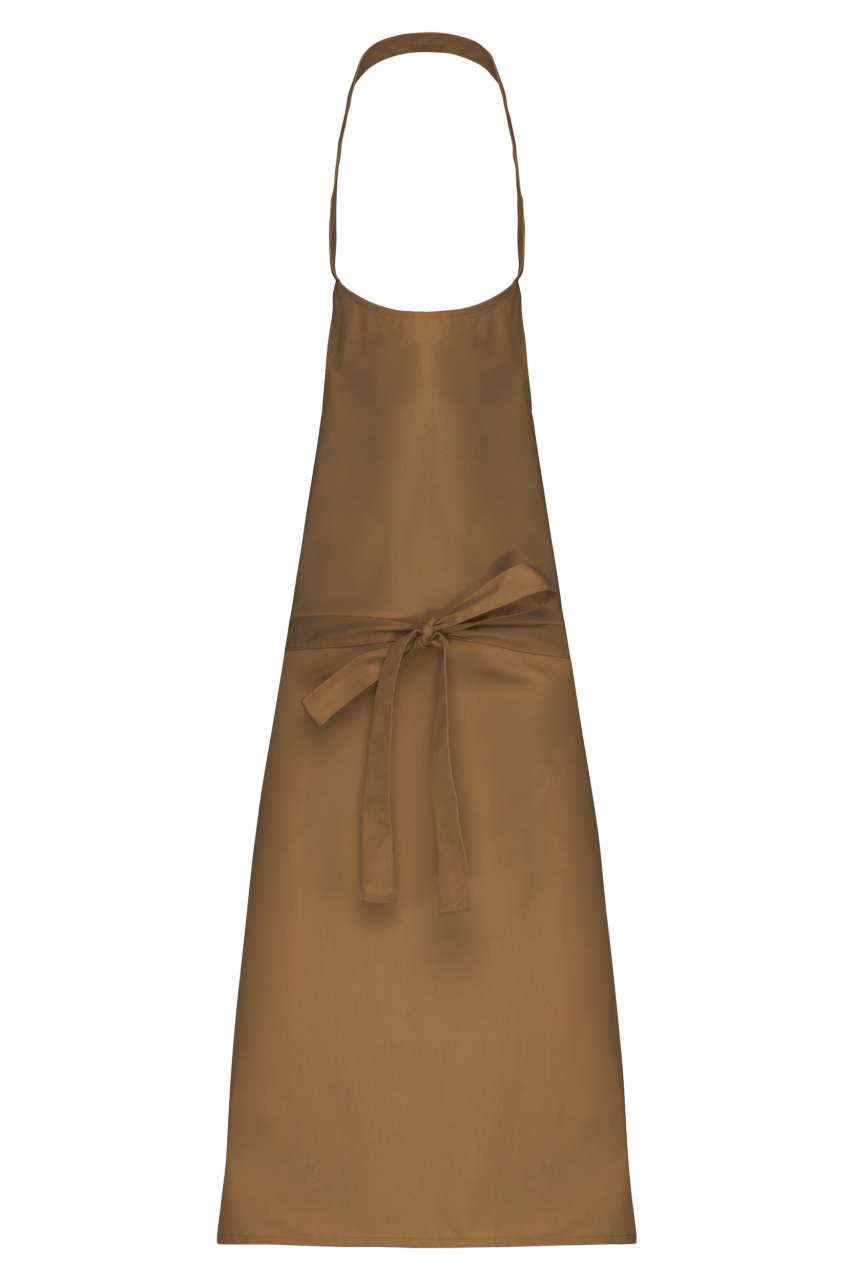 POLYCOTTON APRON WITHOUT POCKET - Camel - colorimageurl