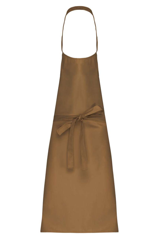 POLYCOTTON APRON WITHOUT POCKET - Camel - colorimageurl