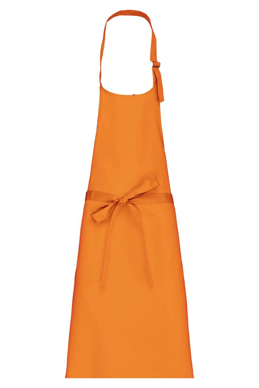 POLYCOTTON APRON WITHOUT POCKET - Orange - colorimageurl